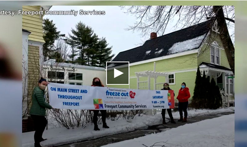 Freeze Out volunteers on WGME-TV