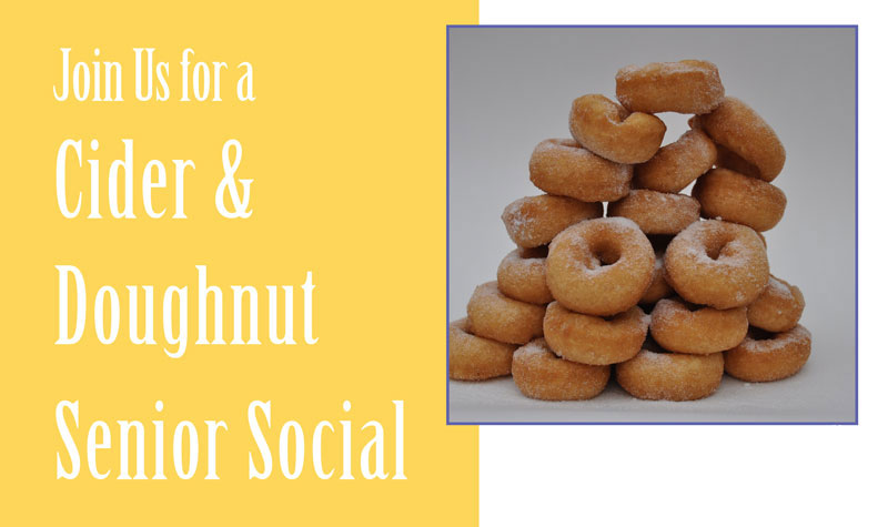 Cider and doughnuts senior social