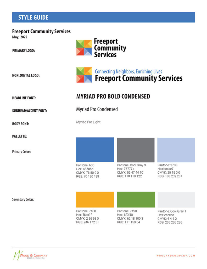 Freeport Community Services style guide